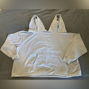Giant XL Gray Double-Hooded Sweatshirt for 2 Together Sweater Funny Gift
